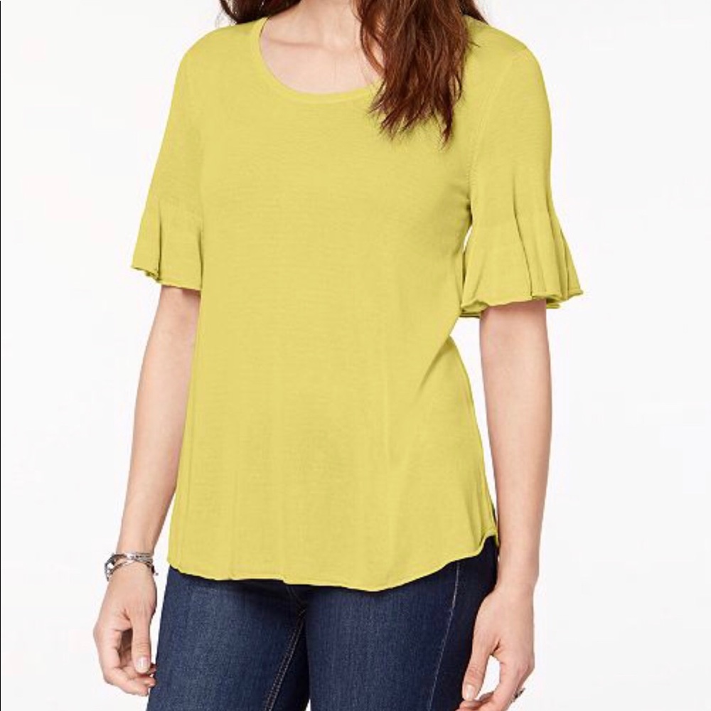 Style & Co Scoop Neck Bell Sleeve Sweater
